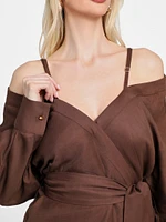 Eco Greta Linen-Blend Wrap Tunic