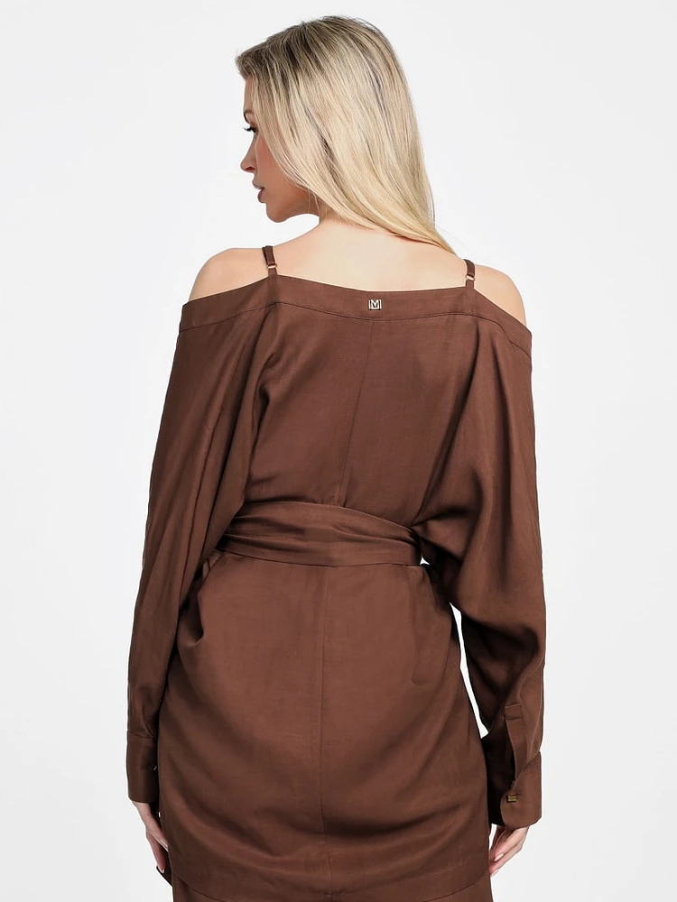Eco Greta Linen-Blend Wrap Tunic