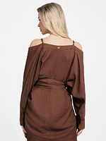 Eco Greta Linen-Blend Wrap Tunic