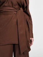 Eco Greta Linen-Blend Wrap Tunic