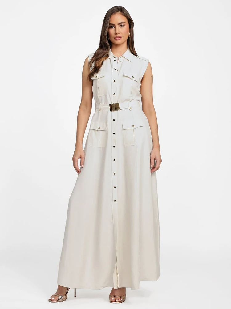 Eco Greta Linen-Blend Maxi Dress