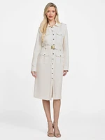 Eco Greta Linen-Blend Safari Dress
