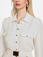 Eco Greta Linen-Blend Safari Dress