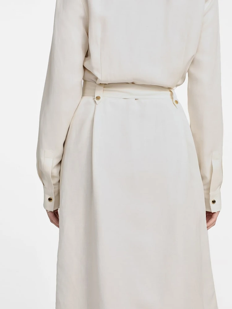Eco Greta Linen-Blend Safari Dress