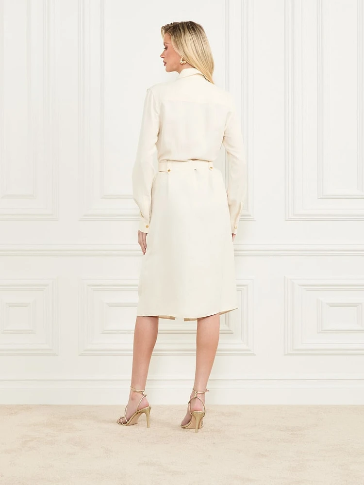 Eco Greta Linen-Blend Safari Dress