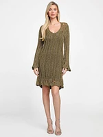 Lucky Crochet Flared Dress