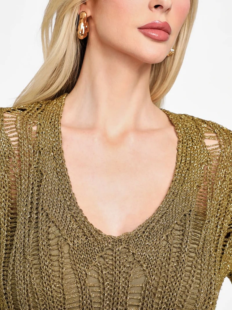 Lucky Crochet Flared Dress