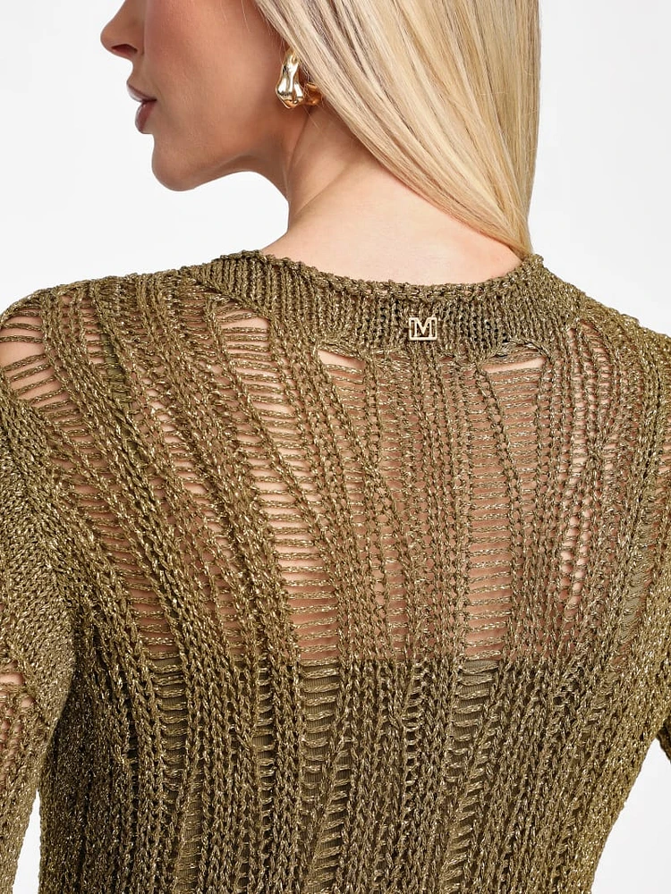Lucky Crochet Flared Dress