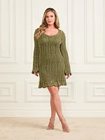 Lucky Crochet Flared Dress
