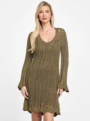 Lucky Crochet Flared Dress