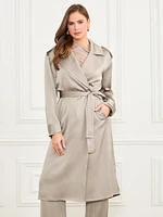 Eva Satin Trench Coat