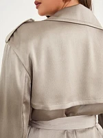Eva Satin Trench Coat