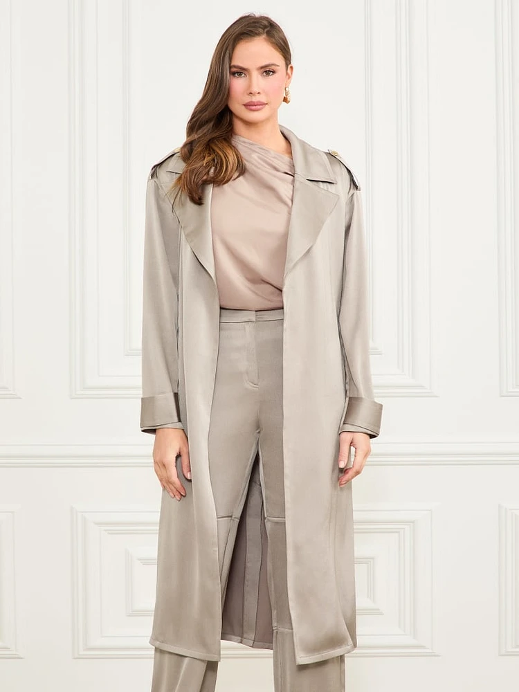Eva Satin Trench Coat