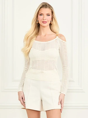 Emma Cold-Shoulder Sweater Top