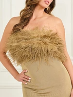 Evita Feather Bandage Gown