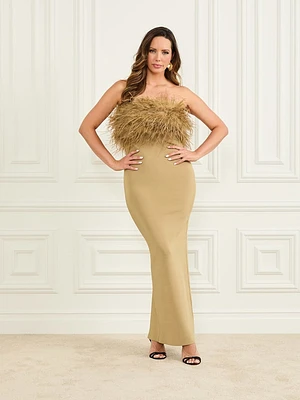 Evita Feather Bandage Gown