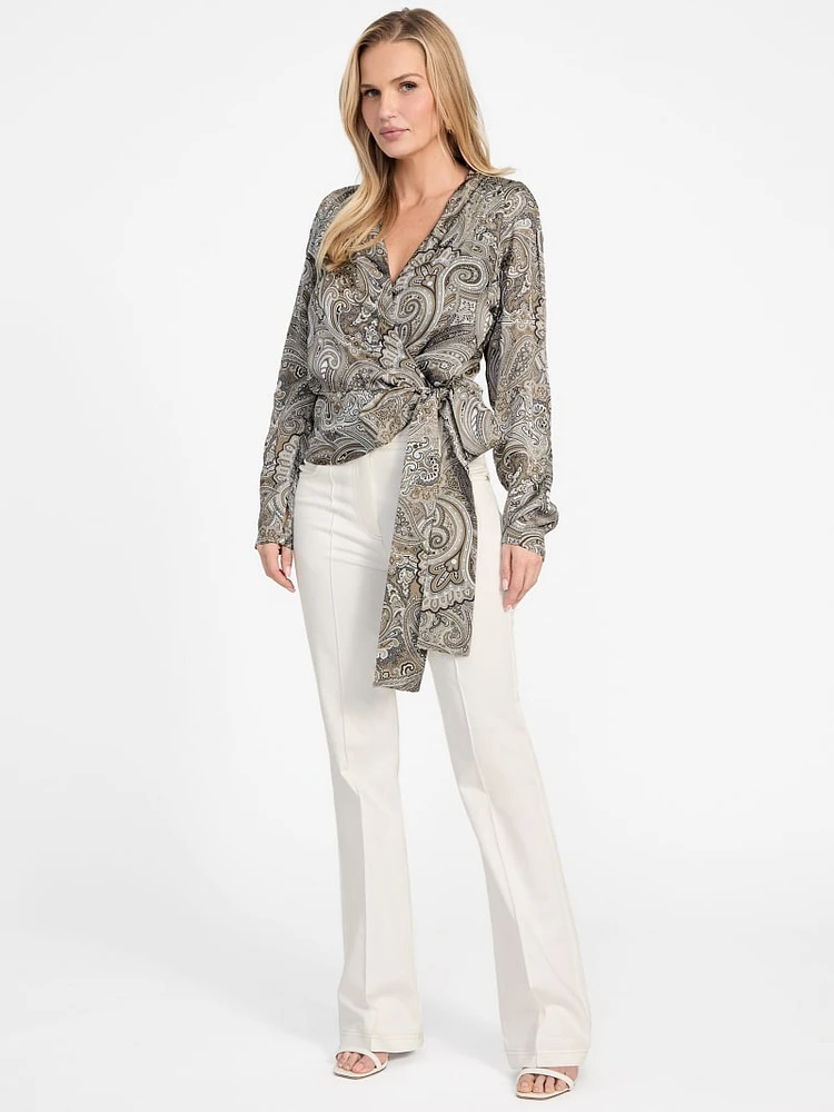 Eco Alanis Printed Wrap Blouse