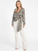Eco Alanis Printed Wrap Blouse