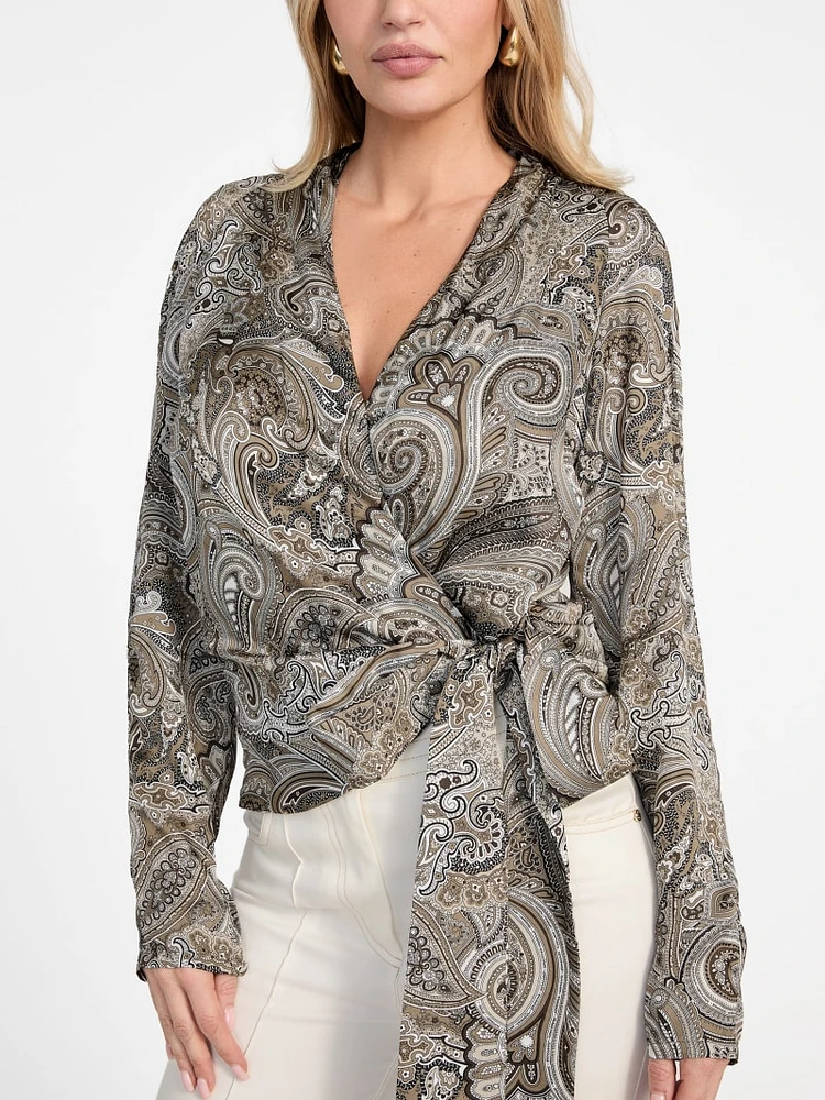 Eco Alanis Printed Wrap Blouse
