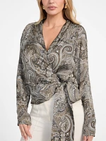 Eco Alanis Printed Wrap Blouse