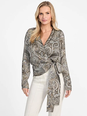 Eco Alanis Printed Wrap Blouse