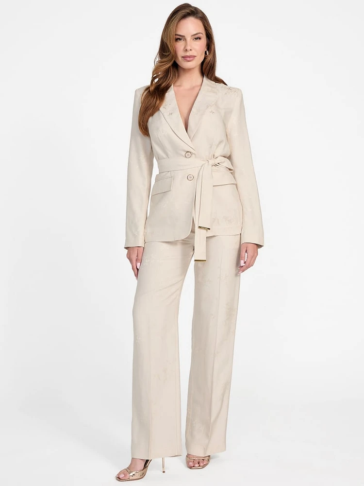 Whitney Floral Belted Blazer