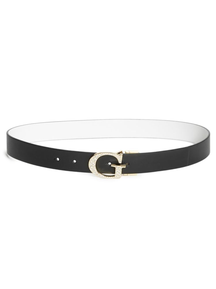 Reversible Rhinestone G-Buckle Belt