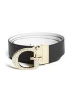 Reversible Rhinestone G-Buckle Belt