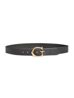 Jackie G Leather Logo Belt