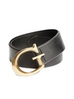 Jackie G Leather Logo Belt