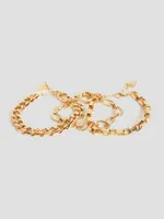 Gold-Tone Chain Bracelet Set