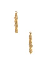 Twist and Stones Gold-Tone Hoop Earrings