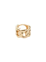 Gold-Tone Rhinestone G Ring