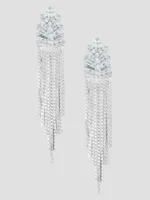 Silver-Tone Mini Statement Linear Earrings