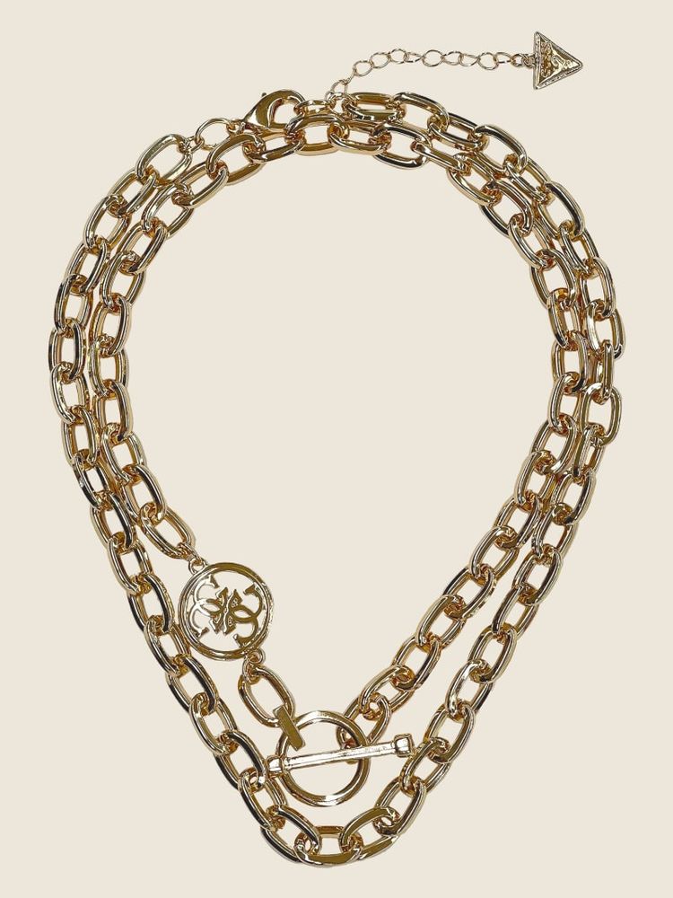 Layered Quattro G Toggle Necklace