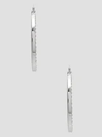 Silver-Tone Oversized Hoop Earrings