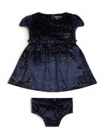 Metallic Dots Velour Dress (0-24M)