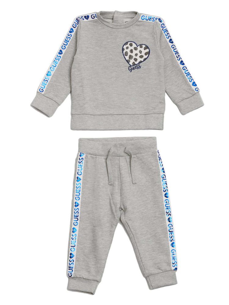 Logo Tape Sweatshirt and Active Pants Set (3-18M)