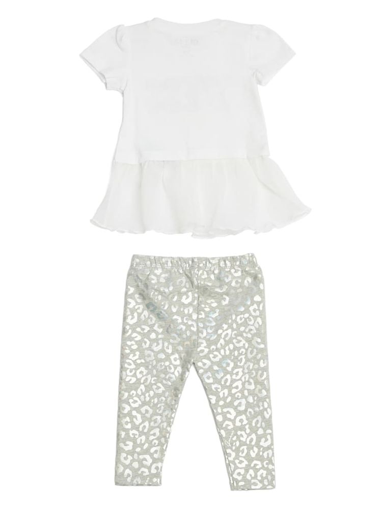 Iridescent Leopard Logo Tee and Leggings Set (3-24M)