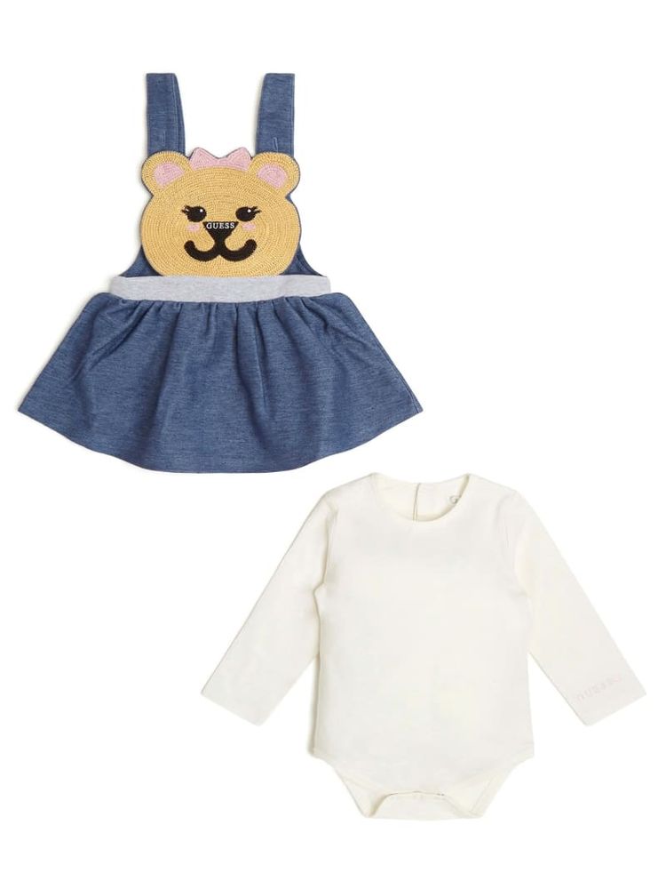 Bodysuit and Knit Denim Skirt (0-24M)