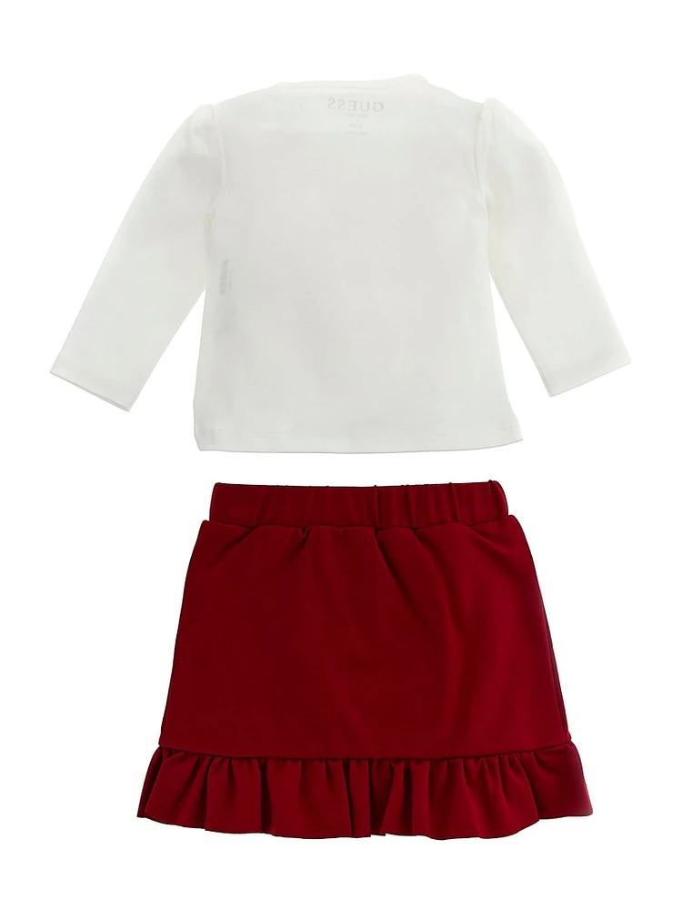 Heart Tee and Ruffled Skirt Set (0-12M)