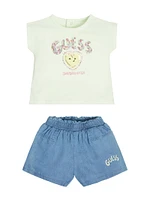 Daydreamer Tee and Chambray Shorts Set (0-24M)