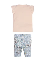 Mixed Print Heart Tee and Leggings Set (0-24M)