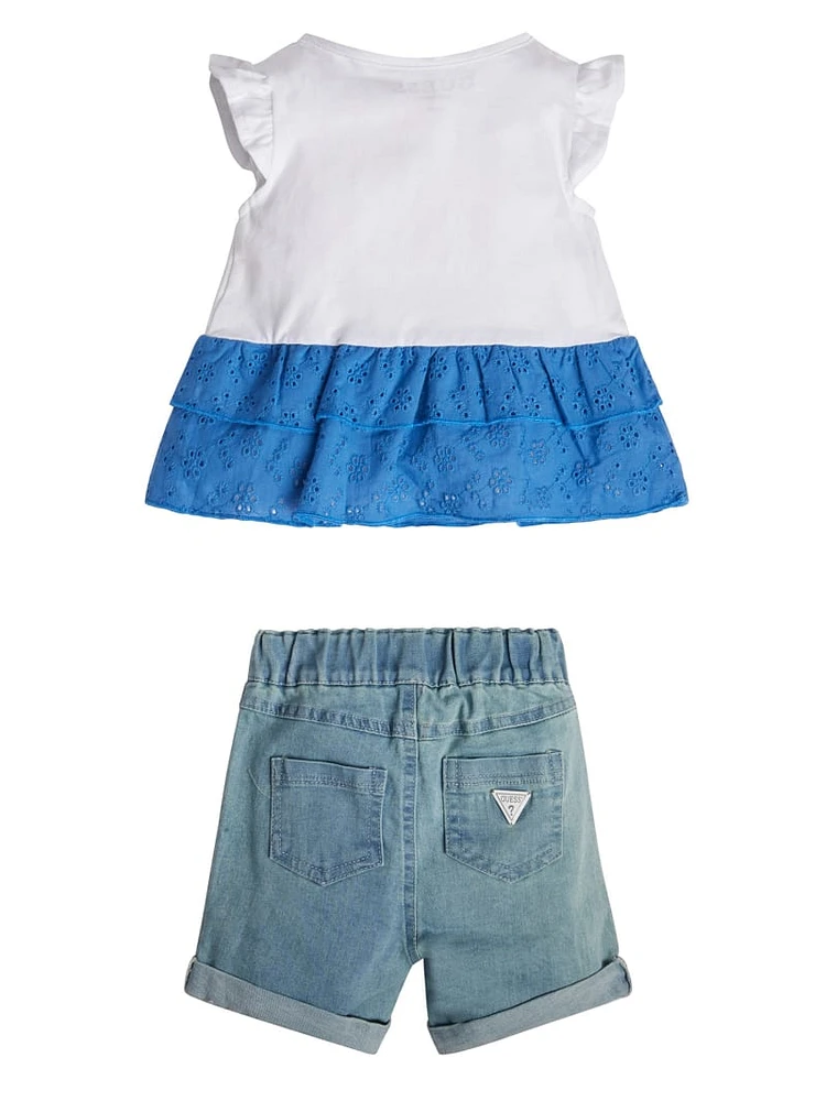 Tee and Denim Shorts Set (0-24M)