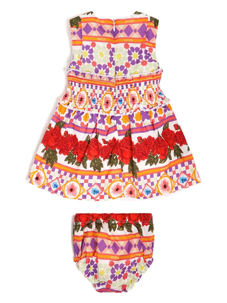 Printed Poplin Dress and Bloomers Set (0-24M)