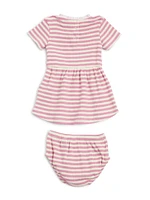 Shimmer Striped Dress Set (0-24M)