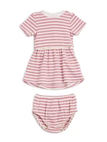 Shimmer Striped Dress Set (0-24M)