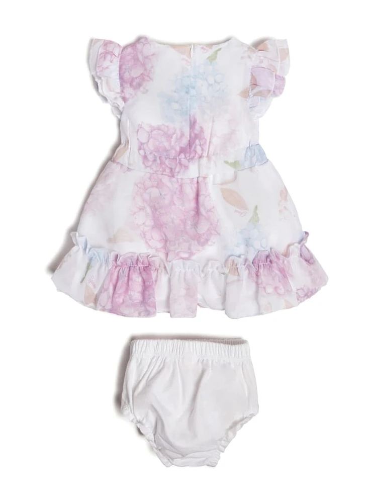 Chiffon Ruffle Dress (0-9M)