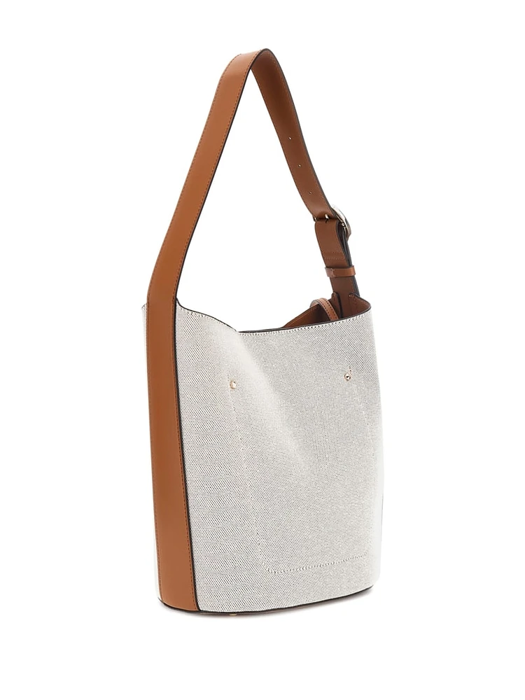 Nicolette Canvas Large Bucket Bag