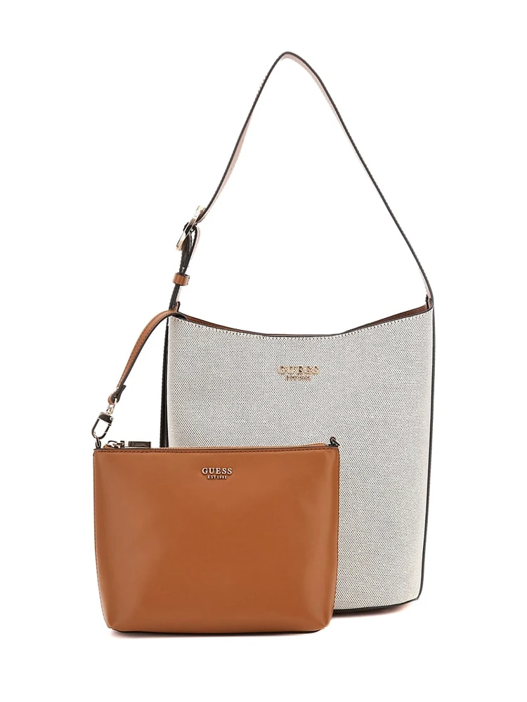 Nicolette Canvas Large Bucket Bag